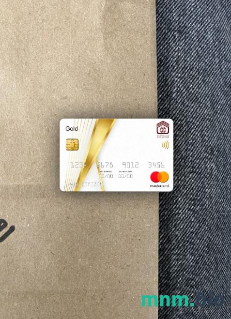 Sudan National bank mastercard gold wygląd fotograficzny skan PSD + zdjęcie